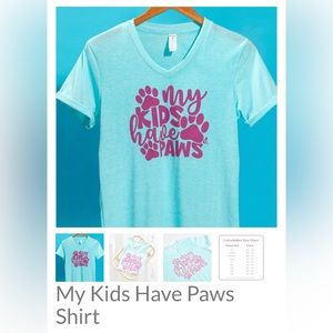 “My Kids Have Paws” V-Neck Tee